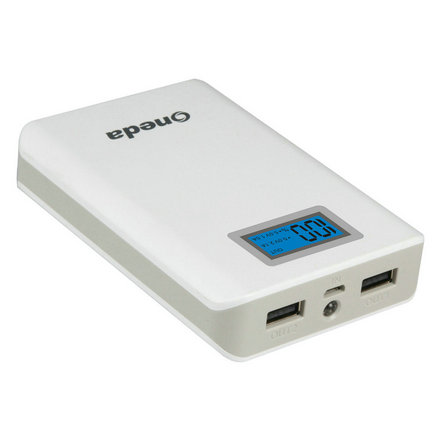 Oneda10400mAh Power Bank (With Digital Display – White) 