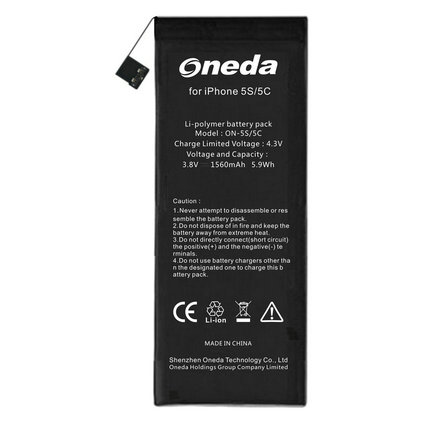 Oneda 适用于 苹果iPhone5s/iphone5c电池 1560mAh 