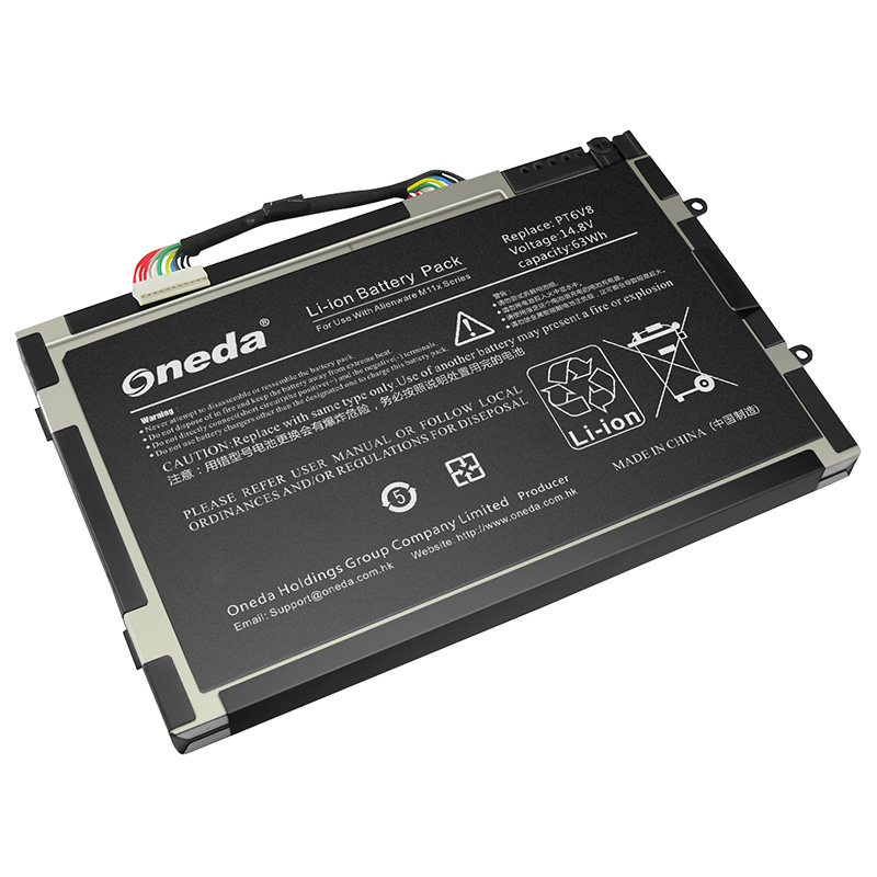Oneda New Laptop Battery for Dell Alienware M11X Series PT6V8 [Li-polymer 8-cell 63Wh] 