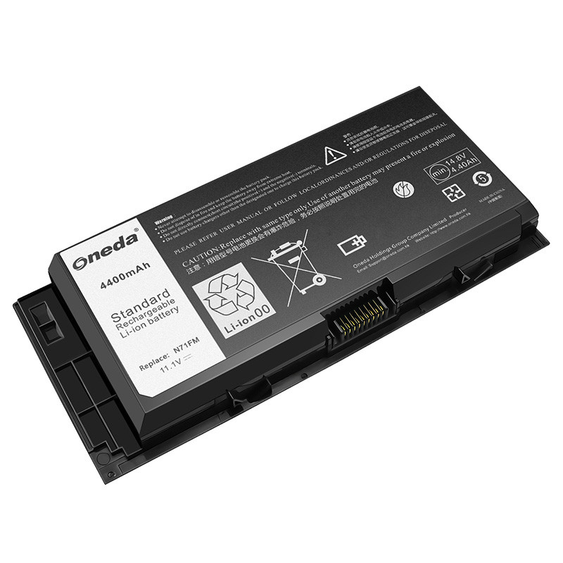 Oneda New Laptop Battery for Dell M6700 Series N71FM [Li-ion 6-cell 4400mAh] 