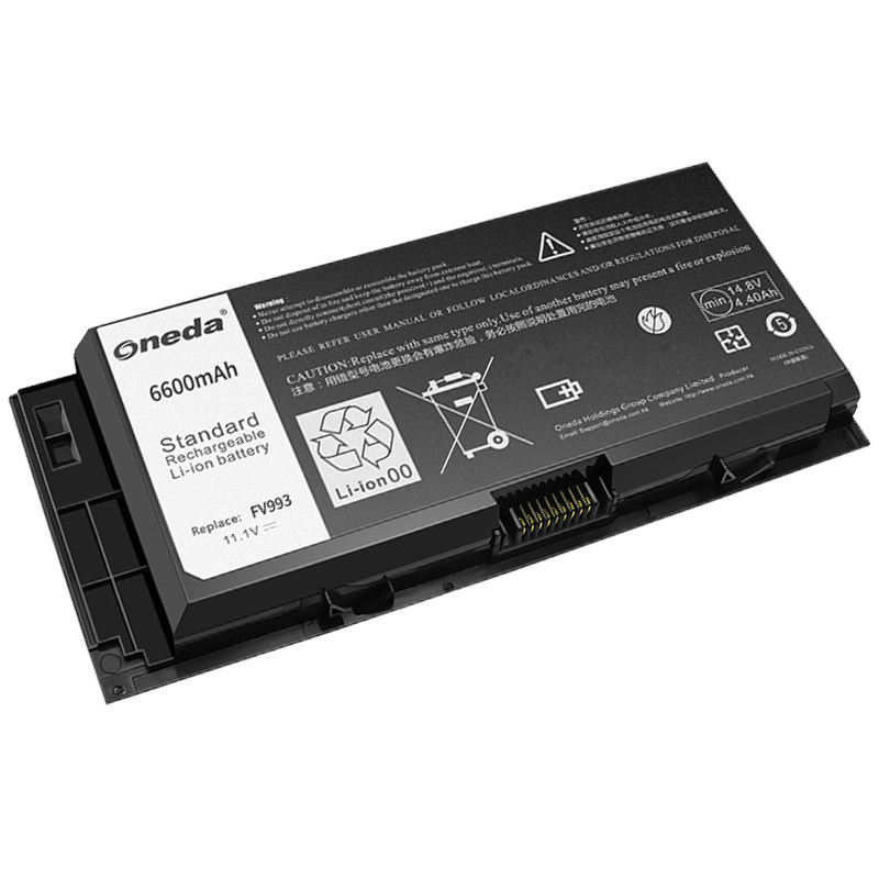Oneda New Laptop Battery for Dell M6700 Series FV993 [Li-ion 9-cell 6600mAh] 