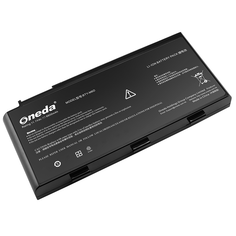 Oneda New Laptop Battery for MSI MS-1763 Series BTY-M6D [Li-ion 9-cell 6600mAh] 