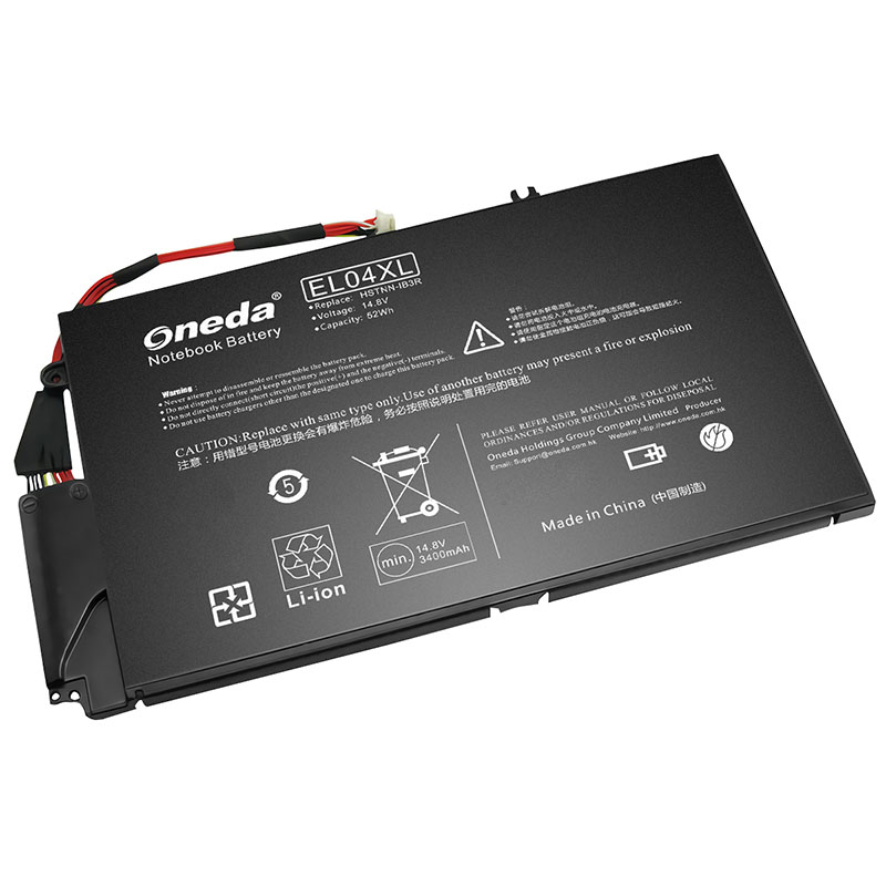 Oneda 适配于惠普 HP ENVY 4 系列 EL04XL 笔记本电池 [锂聚合物电池4芯3400mAh/52Wh] 