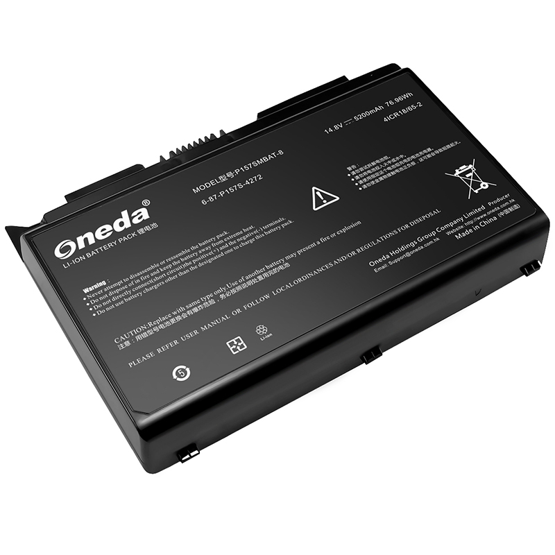 Oneda New Laptop Battery for Terrans Force X611 Series P157SMBAT-8 [Li-ion 8-cell 5200mAh/76.96Wh] 
