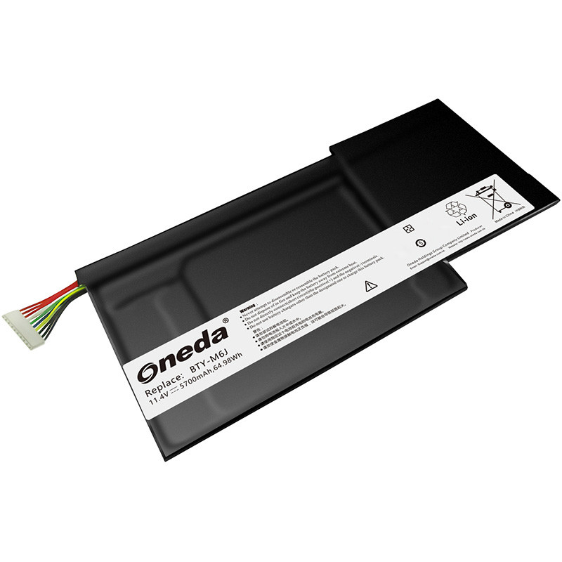 Oneda New Laptop Battery for MSI GS63 Series BTY-M6J [Li-polymer 3-cell 5700mAh/64.98Wh] 