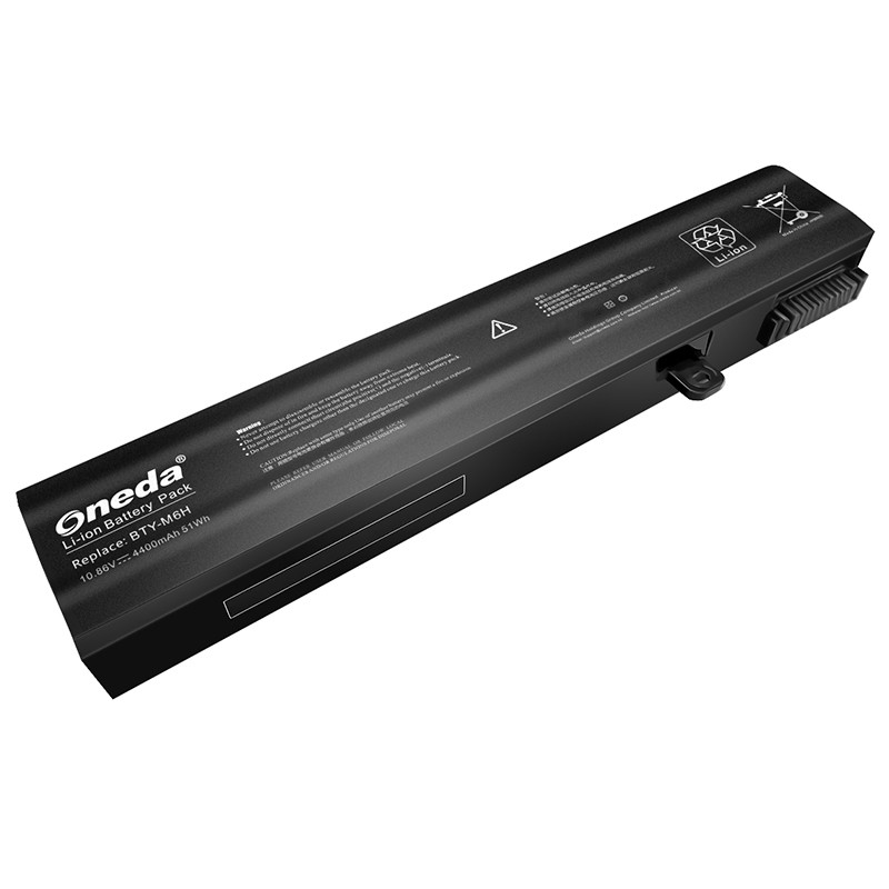 Oneda New Laptop Battery for MSI MS-16J1 Series BTY-M6H [Li-polymer 6-cell 4400mAh/51Wh] 