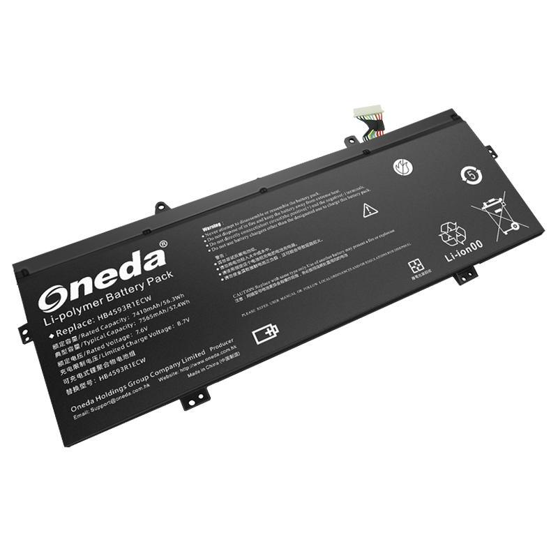 Oneda New Laptop Battery for HUAWEI HB4593R1ECW Series MACH-W19 [Li-polymer 4-cell 7410mAh/56.3Wh] 