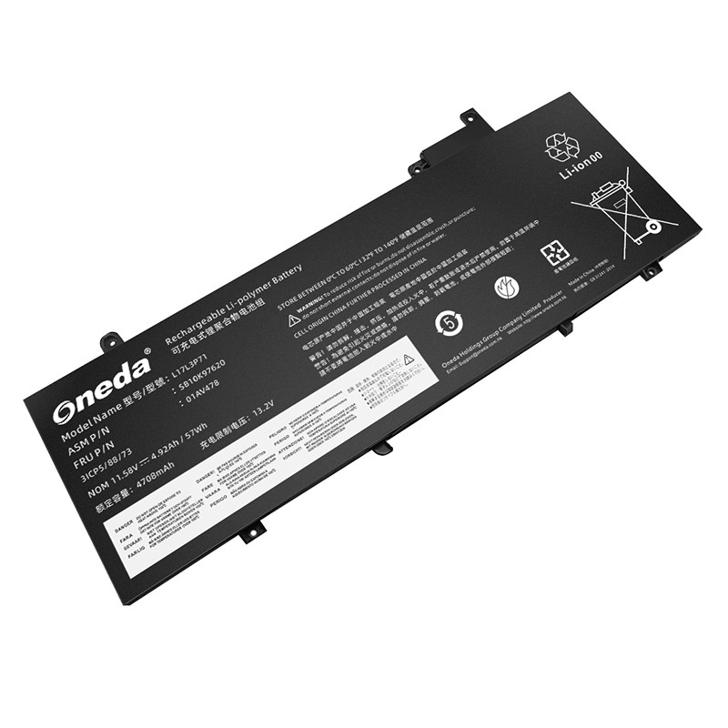 Oneda New Laptop Battery for Lenovo L17L3P71 Series L17M3P72 [Li-polymer 3-cell 4920mAh/57Wh] 