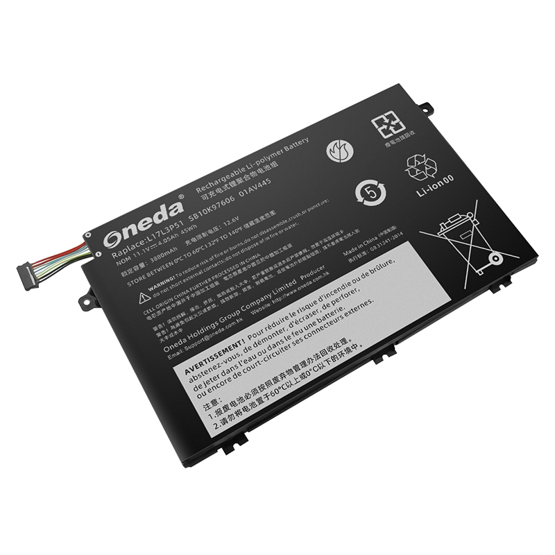 Oneda 适配于联想 Lenovo L17L3P51 系列 SB10K97608 笔记本电池 [锂聚合物电池3芯4.05Ah/45Wh] 