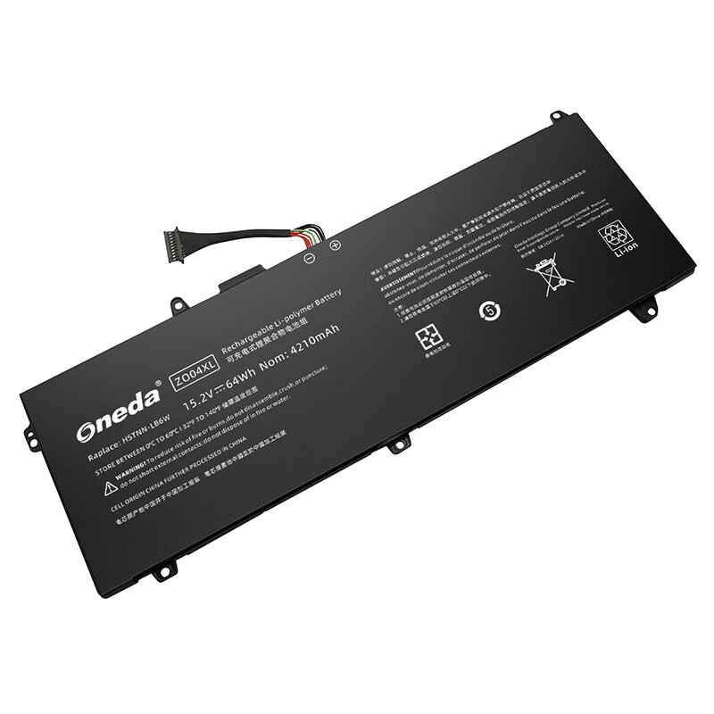 Oneda 适配于惠普 HP ZO04XL 系列 HSTNN-LB6W 笔记本电池 [锂聚合物电池4芯64Wh/4210mAh] 