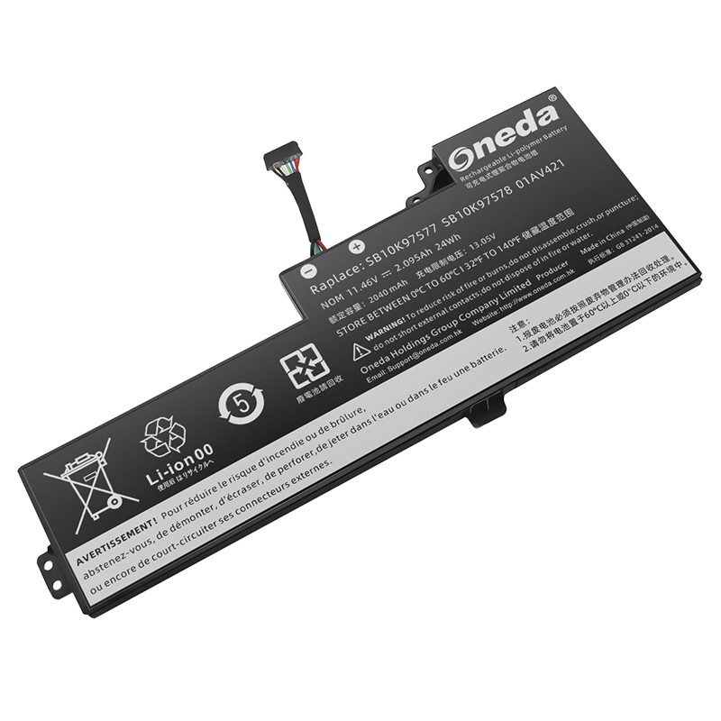 Oneda 适配于联想 ThinkPad SB10K97577 系列 01AV489 笔记本电池 [锂聚合物电池3芯2.095Ah/24Wh] 