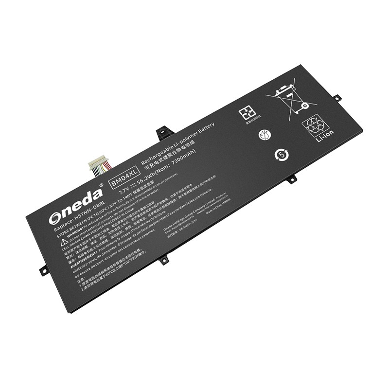 Oneda 适配于惠普 HP BM04XL 系列 EliteBook x360 笔记本电池 [锂聚合物电池4芯7300mAh/56.2Wh] 