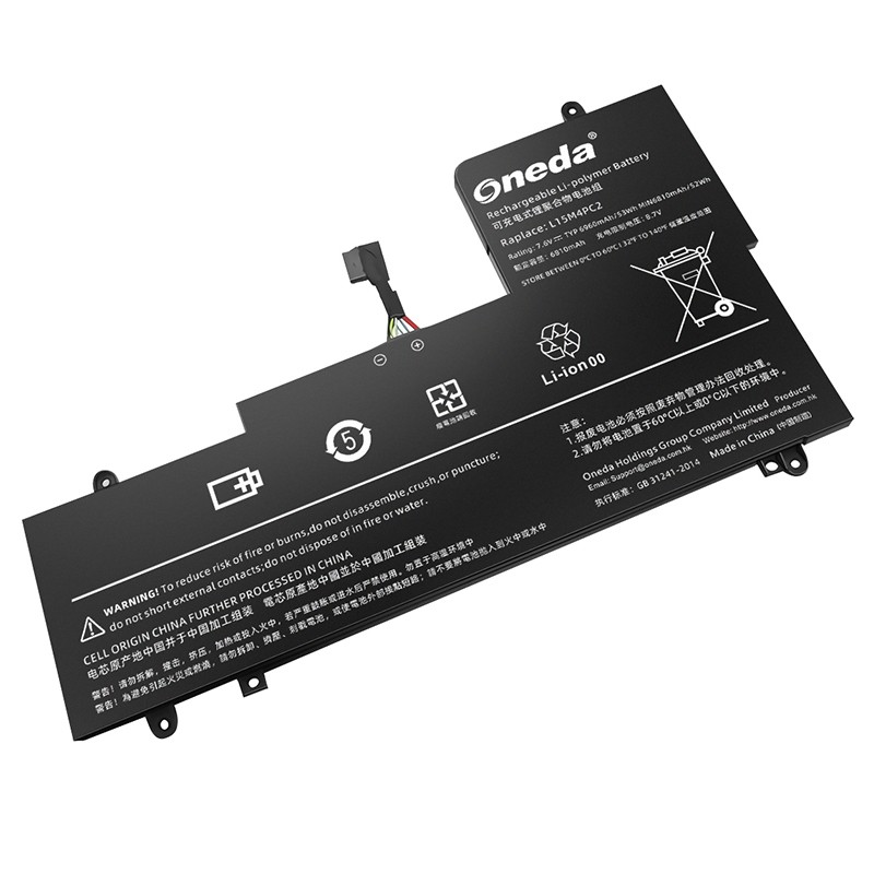 Oneda 适配于联想 Lenovo L15M4PC2 系列 Yoga 710-14IKB 笔记本电池 [锂聚合物电池4芯6960mAh/53Wh] 