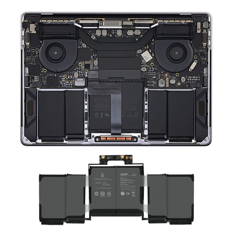 Oneda New Laptop Battery for Apple A1964 Series Macbook Pro 13寸 2018年款 机器型号：A1989 [Li-polymer 6-cell 58Wh/5086mAh] 