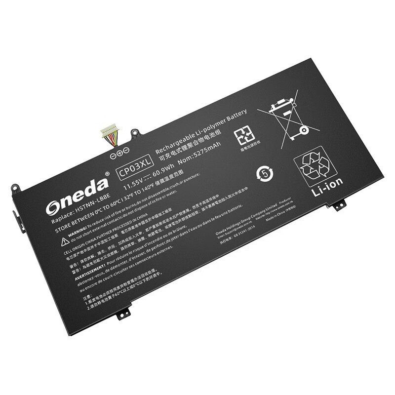 Oneda New Laptop Battery for HP CP03XL Series HSTNN-LB8E [Li-polymer 3-cell 60.9Wh/5275mAh] 