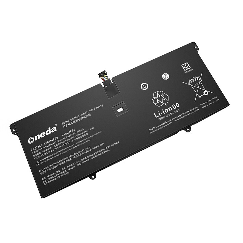 Oneda 适配于联想 Lenovo L16C4P61  系列 L16M4P60 笔记本电池 [锂聚合物电池4芯9120mAh/70Wh] 