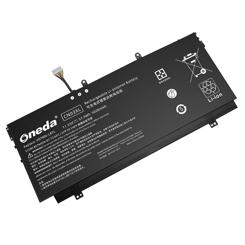 Oneda New Laptop Battery for HP CN03XL Series TPN-Q178 [Li-polymer 3-cell 5020mAh/57.9Wh] 