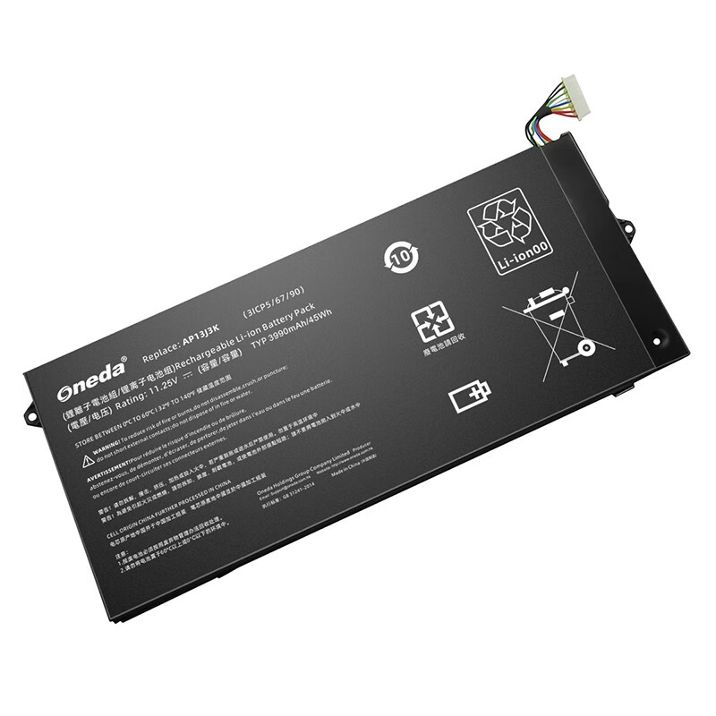 Oneda New Laptop Battery for  Acer AP13J3K Series AP13J4K  [Li-polymer 4-cell 3990mAh/45Wh] 