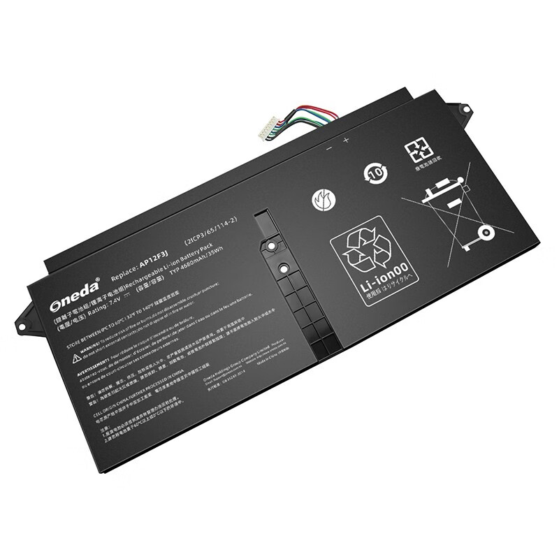 Oneda New Laptop Battery for Acer AP12F3J Series MS2364 [Li-polymer 2-cell 4680mAh/35Wh] 