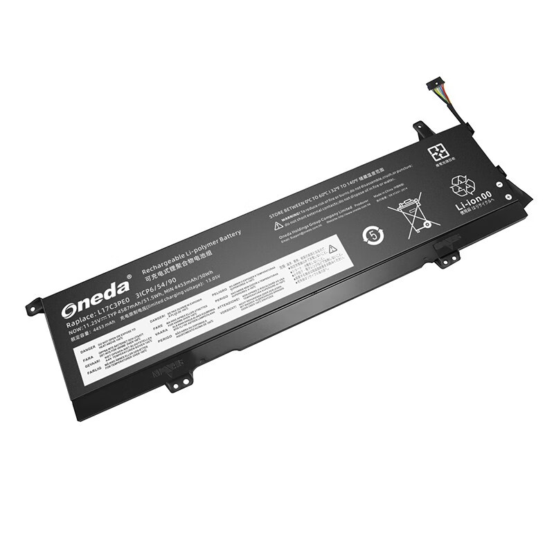 Oneda 适配于联想 Lenovo L17C3PE0 系列 L17L3PE0 笔记本电池 [锂聚合物电池3芯4587mAh/51.5Wh] 