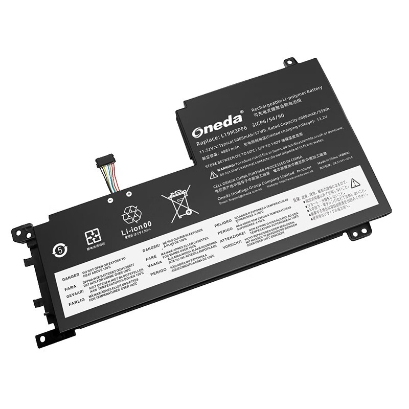 Oneda 适配于联想 Lenovo L19M3PF6 系列 小新15 2020 笔记本电池 [锂聚合物电池3芯5005mAh/57Wh ] 