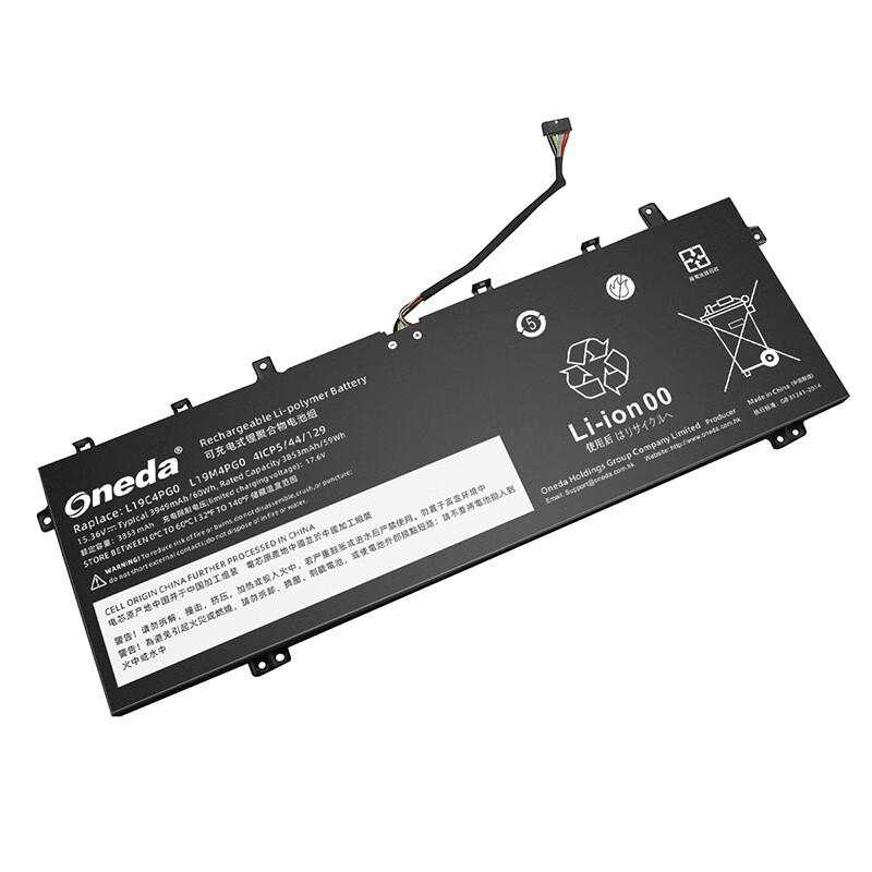 Oneda New Laptop Battery for Lenovo L19C4PG0 Series L19M4PG0 [Li-polymer 4-cell 3949mAh/60Wh] 