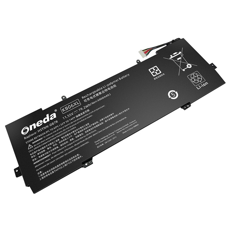 Oneda New Laptop Battery for HP KB06XL Series HSTNN-DB7R [Li-polymer 6-cell 6860mAh/79.2Wh] 