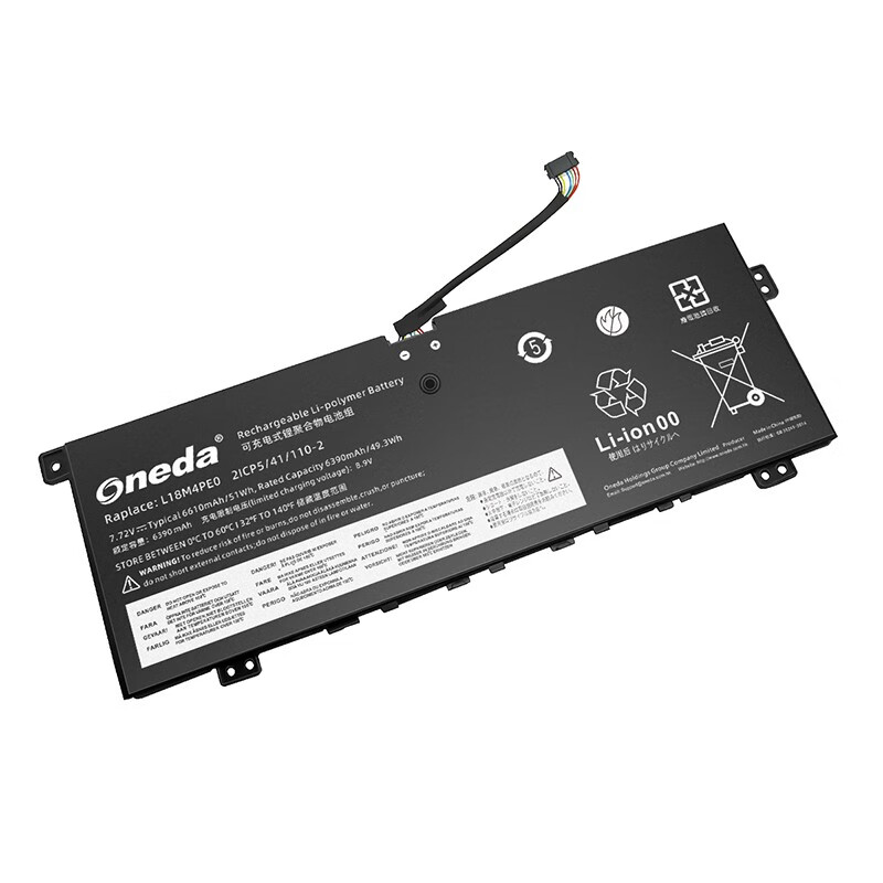 Oneda New Laptop Battery for Lenovo L18M4PE0 Series L18L4PE0 [Li-polymer 4-cell 6610mAh/51Wh] 