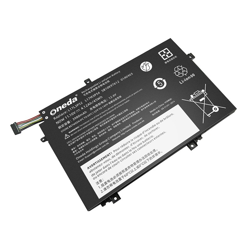 Oneda 适配于联想 Lenovo L17M3P54 系列 L17M3P53 笔记本电池 [锂聚合物电池3芯4.12Ah/45Wh] 
