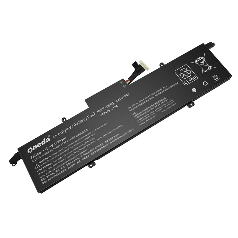 Oneda 适配于华硕 ASUS C41N1908 系列 ROG Zephyrus G14 笔记本电池 [锂聚合物电池4芯76Wh] 