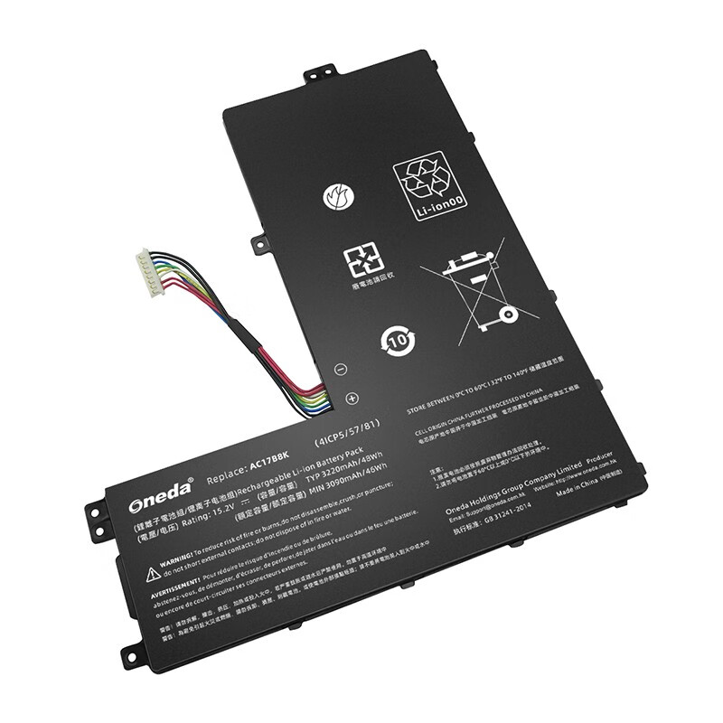 Oneda New Laptop Battery for Acer AC17B8K Series N17P6 [Li-polymer 4-cell 3220mAh/48Wh] 