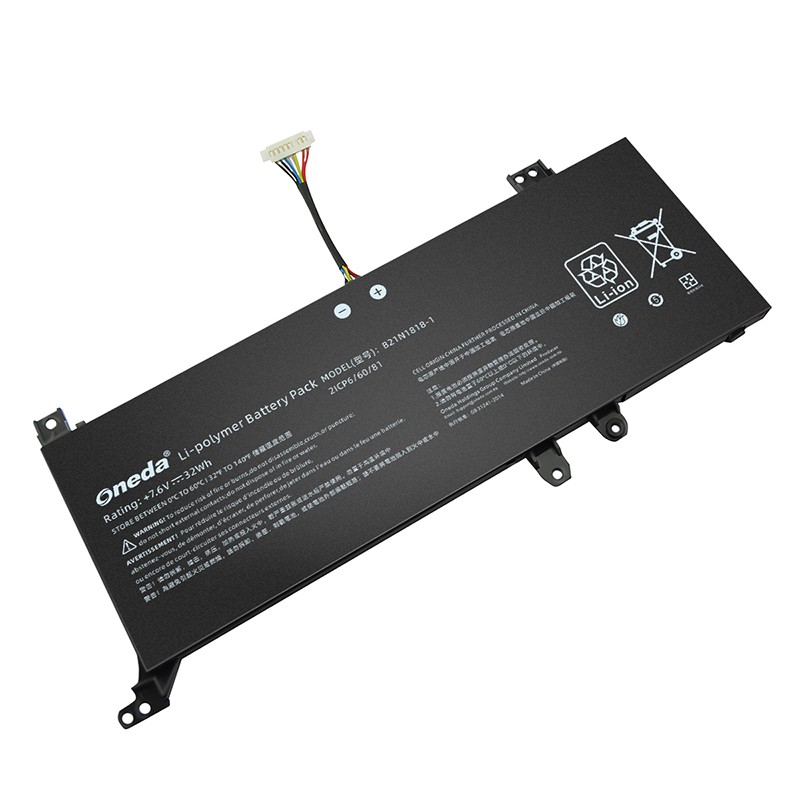 Oneda New Laptop Battery for ASUS B21N1818-1 Series B21N1818-3 [Li-polymer 2-cell 32Wh] 