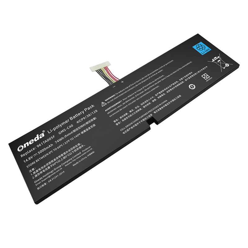 Oneda New Laptop Battery for Razer GMS-C40 Series RZ09-0117 [Li-polymer 4-cell 5000mAh / 74Wh] 