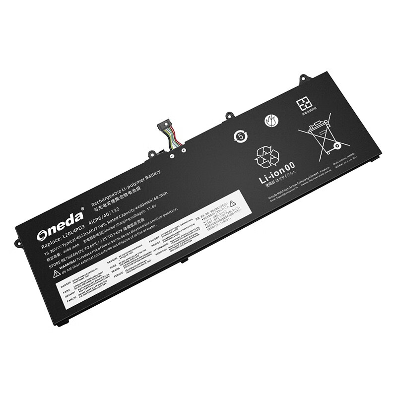 Oneda New Laptop Battery for Lenovo L20L4PD3 Series L20M4PD3 [Li-polymer 4-cell 4622mAh/71Wh] 