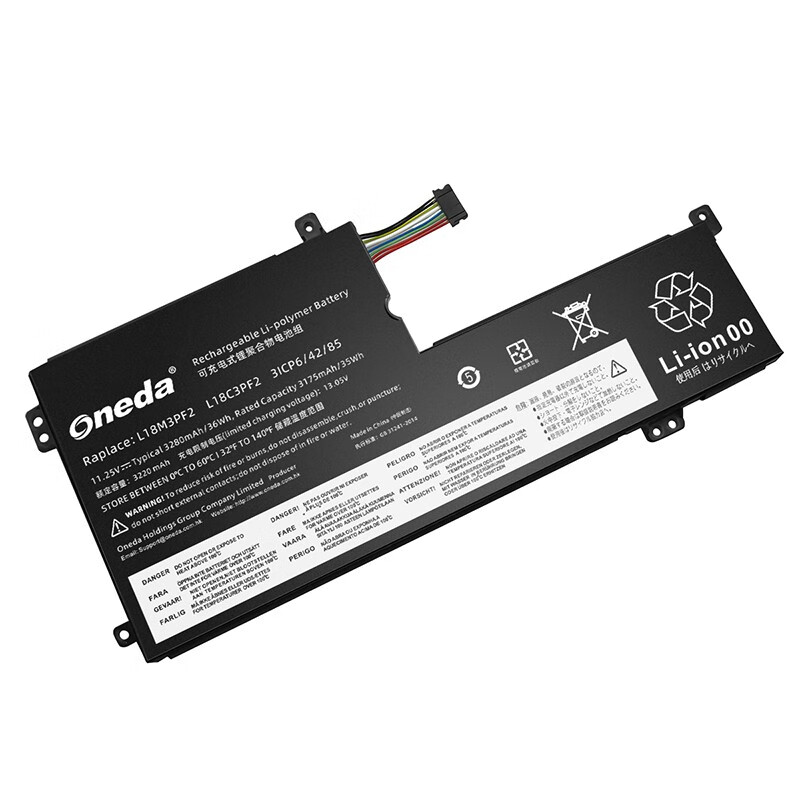 Oneda 适配于联想 Lenovo L18M3PF2 系列 L18C3PF2 笔记本电池 [锂聚合物电池3芯3280mAh/36Wh] 
