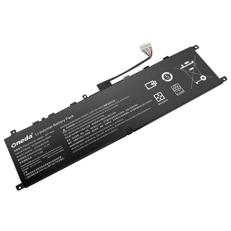 Oneda 适配于微星 MSI BTY-M6M 系列 MS-16V1 笔记本电池 [锂聚合物电池4芯6250mAh/95Wh] 