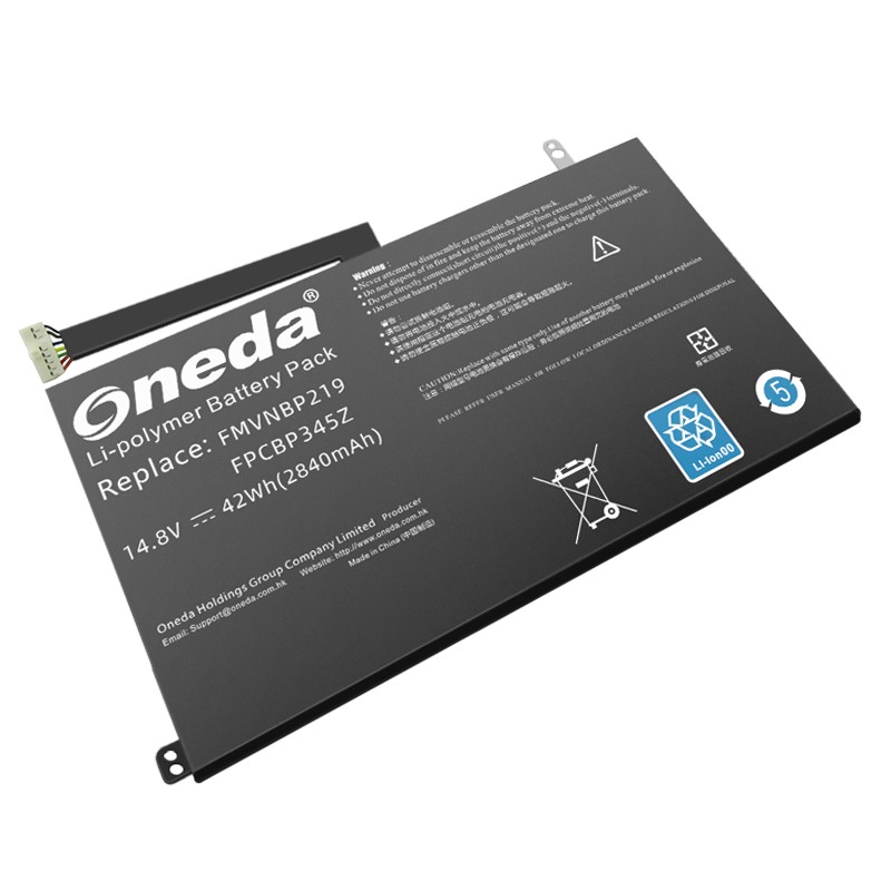 Oneda 适配于富士通 Fujitsu FMVNBP219 系列 UH572 笔记本电池 [锂聚合物电池4芯2840mAh/42Wh] 