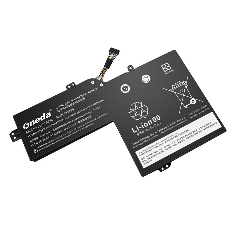 Oneda 适配于联想 Lenovo L18L3PF4 系列 L18M3PF8 笔记本电池 [锂聚合物电池3芯4630mAh/53Wh] 