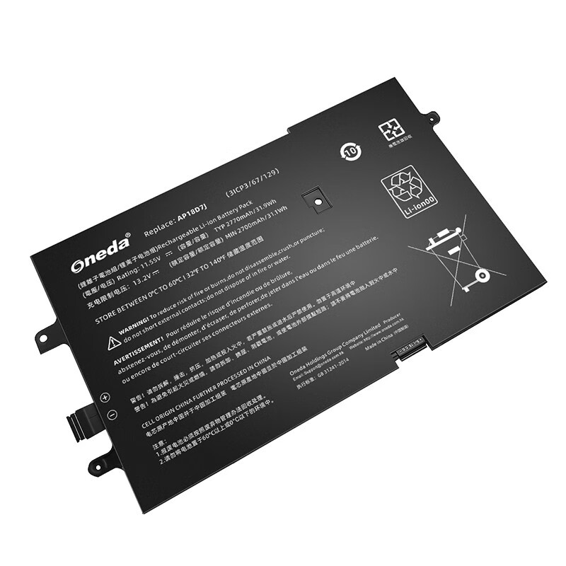 Oneda New Laptop Battery for Acer AP18D7J Series Swift 7 [Li-polymer 3-cell 2770mAh/31.9Wh] 