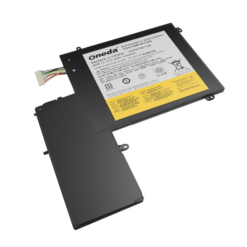 Oneda 适配于联想 Lenovo L11M3P01 系列 3ICP5/56/120 笔记本电池 [锂聚合物电池3芯46Wh] 
