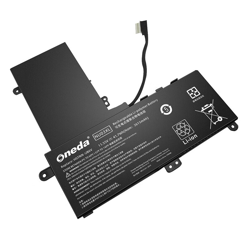 Oneda 适配于惠普 HP NU03XL 系列 HSTNN-UB6V 笔记本电池 [锂聚合物电池3芯41.7Wh] 