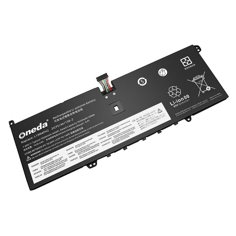 Oneda 适配于联想 Lenovo L19M4PH2 系列 L19C4PH2 笔记本电池 [锂聚合物电池4芯7820mAh/60Wh] 