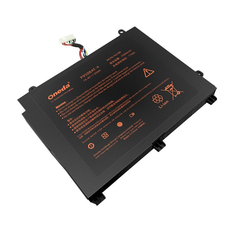 Oneda New Laptop Battery for Hasee P950BAT-4 Series 精盾T96 [Li-polymer 4-cell 3500mAh/55Wh] 