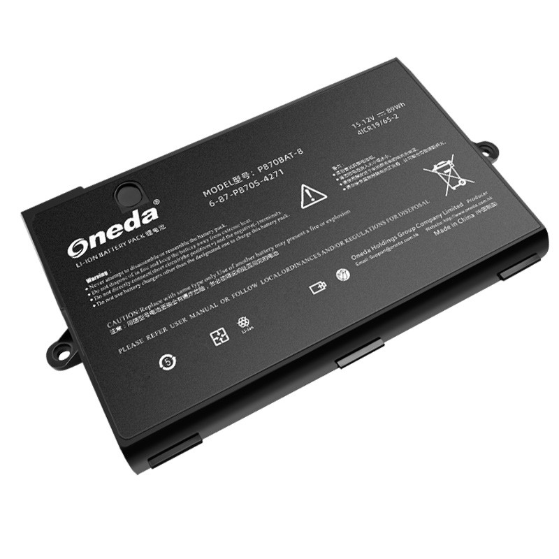 Oneda New Laptop Hasee P870BAT-8 Series  6-87-P870S-4272 [Li-ion 8-cell 89Wh] 