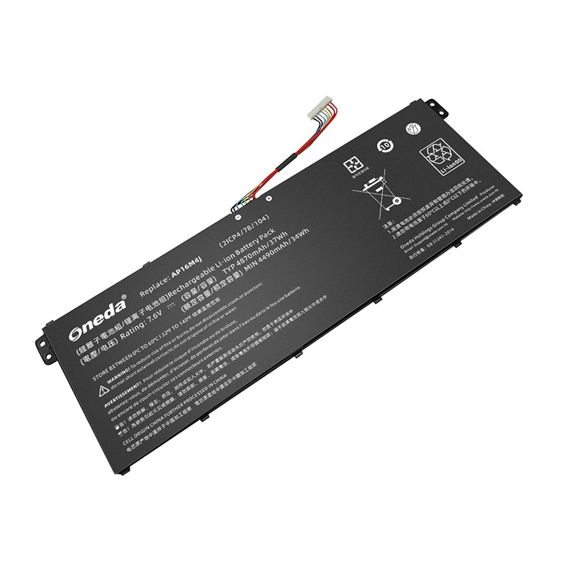 Oneda New Laptop Battery for Acer AP16M4J Series N19C1 [Li-polymer 2-cell 4870mAh/37Wh] 