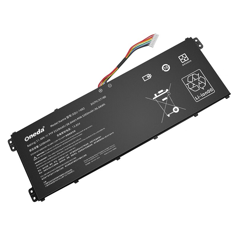 Oneda New Laptop Battery for Hasee SQU-1602 Series 916Q2271H [Li-polymer 4-cell 3320mAh/38.04Wh] 