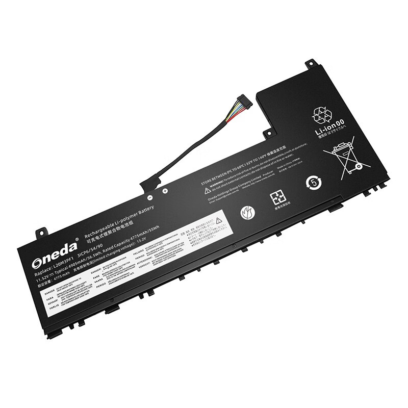 Oneda New Laptop Battery for Lenovo L20M3PF1 Series L20L3PF1 [Li-polymer 3-cell 4905mAh/56.5Wh] 