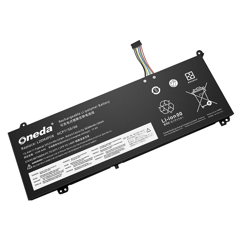 Oneda New Laptop Battery for Lenovo L20M4PDB Series  L20C4PDB [Li-polymer 4-cell 3912mAh/60Wh] 