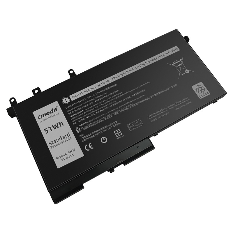 Oneda New Laptop Battery for Dell 93FTF Series Latitude 5280 [Li-polymer 3-cell 51Wh] 