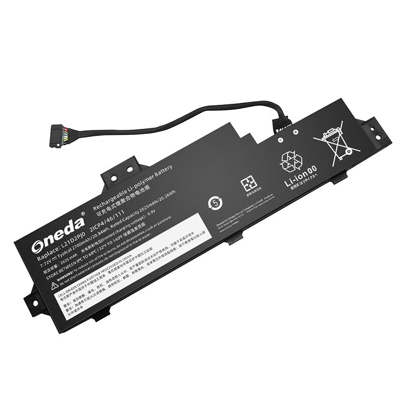 Oneda New Laptop Battery for Lenovo L21D2PJ0 Series  L21C2PJ0 [Li-polymer 2-cell 2700mAh/20.84Wh] 